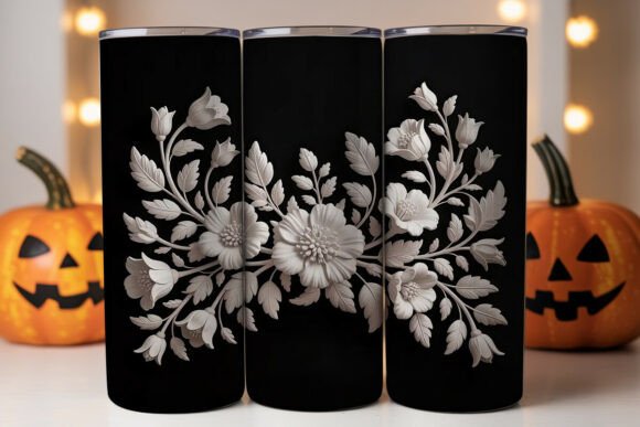 3D Bas-Relief Floral Tumbler Wrap Graphics Review