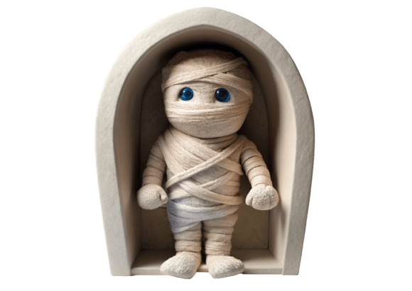 3D Cute Mummy Cartoon Watercolor PNG Graphics & Illustrations