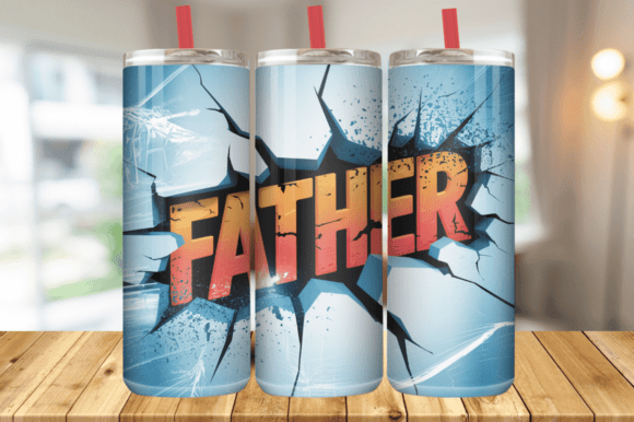 3D Graffiti FATHER Tumbler Wrap: Graphics and Tumbler Wraps Review