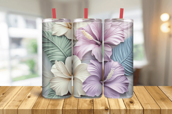 3D Hibiscus Flower Tumbler Wrap Tropical Graphics and Tumbler Wraps Review