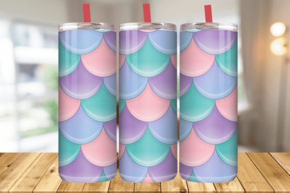 3D Mermaid Scales Mug Wrap Sublimation Graphics and Tumbler Wraps Review