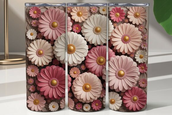 3D Pink Daisy Floral 20oz Tumbler Wrap Graphics and Tumbler Wraps Review