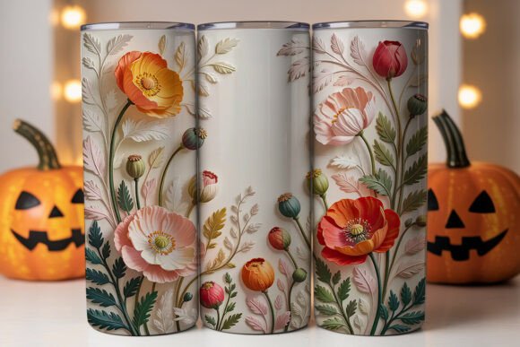 3D Poppy Floral Tumbler Wrap Graphics Review