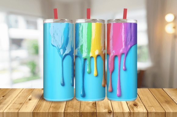 3D Rainbow Dripping Paint 20 Oz Skinny Review