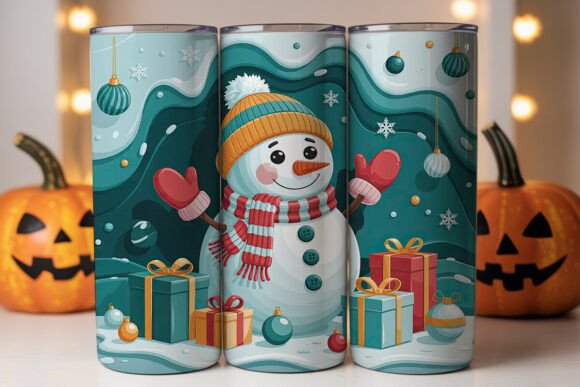 3D Snowman Christmas 20oz Tumbler Wrap Graphics and Tumbler Wraps Review