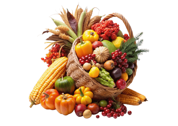 Plenty with Vegetables and Fruits 3D PNG Graphics and Illustrations