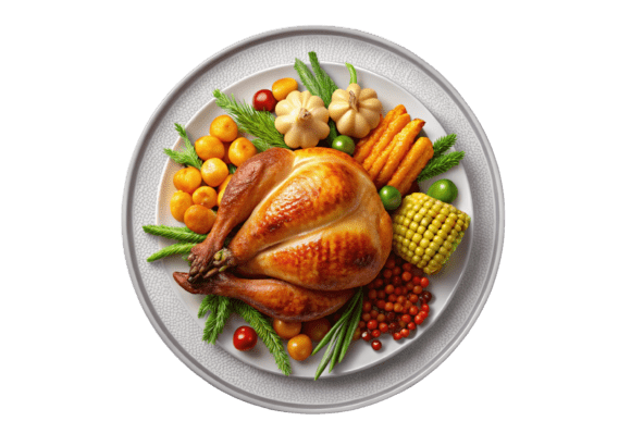 PNG Roast Turkey 3d Cartoon Vector Icon Graphics and Illustrations